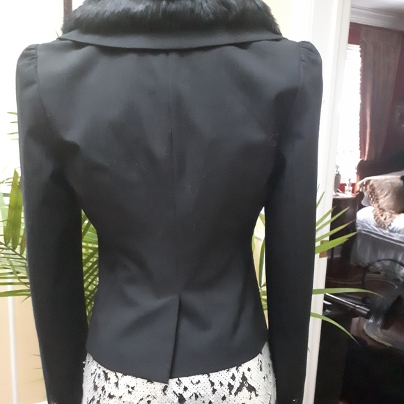 Vintage fur collar blazer jacket - Picture 7 of 7